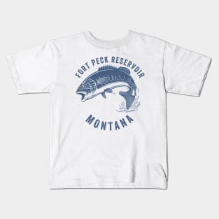 Fort Peck Reservoir Montana Bass Fishing Kids T-Shirt